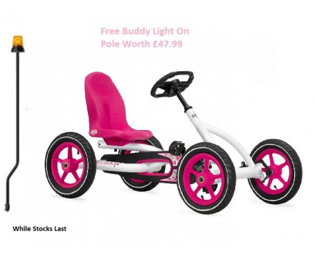 BERG Buddy Pink and White Go Kart for 3-8 years old